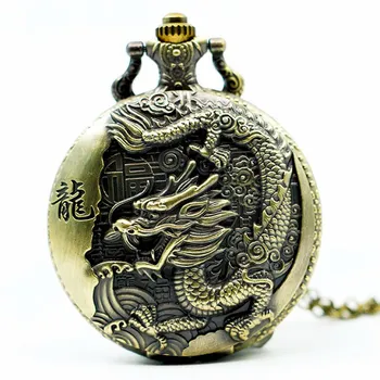 карманные часы в стиле ретро с тиснением в китайском стиле