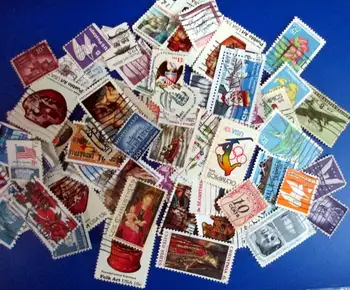 100 ШТ, Почтовые марки США, Без повтора, Разные Почтовые марки, Используются с почтовой маркой, Настоящий оригинал, Высокое качество
