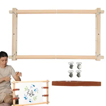 Рамка для вышивания гобеленов, многоцелевая рамка для прокрутки вышивки из дерева, деревянный держатель для вышивки, рамка для квилтинга, острие для рукоделия