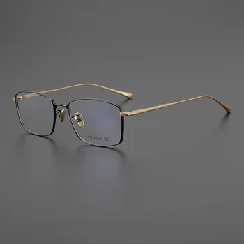 Повседневные деловые очки в стиле ретро из чистого титана, японский дизайнерский бренд, оправа для очков, полная оправа, квадратные очки для близорукости