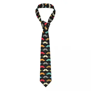 Мужской галстук Тонкий, обтягивающий, милый, красочный, с усами, модный галстук в свободном стиле для свадебной вечеринки
