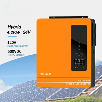 3 кВт 4,2 кВт 5,5 кВт 6,2 кВт гибридный солнечный инвертор с чистой синусоидальной волной 24 В для дома