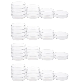40шт Стерильные чашки Петри С крышками для лабораторной посуды бактериальные дрожжи 55 мм X 15 мм