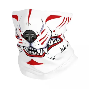 Бандана Oni Demon Kitsune Grin, шейный платок с принтом Лисы Aunumart, Японская Маска, шарф, Головные уборы для рыбалки для мужчин, женщин, взрослых, можно стирать