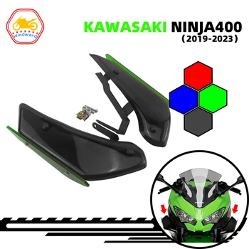 Подходит для KAWASAKI NINJA400 19-23 NINJA 400 2019 2020 2021 2022 2023 Прижимная Сила Спортивные Боковые Спойлеры Аэродинамический Дефлектор Крыла