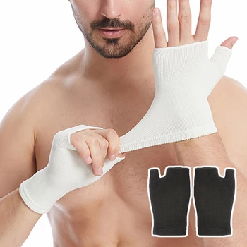 Защитная перчатка для запястья, эластичный рукав для фиксации ладони, впитывающие пот Износостойкие трикотажные велосипедные перчатки для фитнеса на запястье