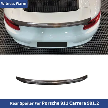 Для 911 991.2 Задний спойлер из углеродного волокна, разделитель крыла из стекловолокна для Porsche 911 Carrera 991 2016-2018