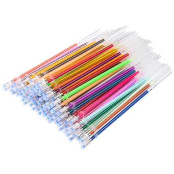 Красочные гелевые ручки для заправки студенческих канцелярских принадлежностей, канцелярские принадлежности для рисования каракулями (разноцветные)