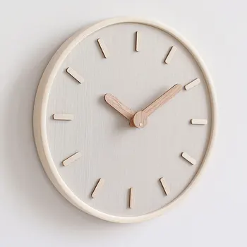 Японский Стиль Высококачественные Часы Из Необработанного Дерева Украшение Дома Современная Мода Простые Немой Настенные Часы 12 дюймов Натуральный Орнамент