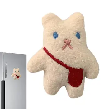 3D Мини-Мишка Наклейка На Холодильник Милые Мультяшные Плюшевые Игрушки Магнитная Наклейка На Холодильник Kawaii Кухонная Наклейка На Холодильник