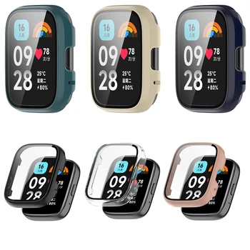 ПК + Стеклянная Пленка, Защитный Чехол Для Xiaomi Redmi Watch 3 Active / 3 Lite, Чехол Для Умных Часов, Аксессуары Для Redmi Watch 3 Lite