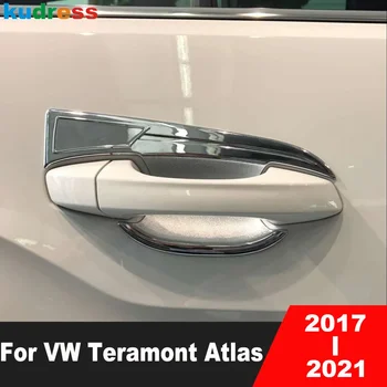 Для Volkswagen VW Teramont Atlas 2017 2018 2019 2020 2021 Хромированная ручка боковой двери автомобиля, отделка крышки чаши, внешние Аксессуары
