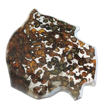 68,8 г оливковых кусочков метеорита SERICHO Pallasite Коллекция нарезанных кусочков натурального метеоритного материала - Из Кении - QA209