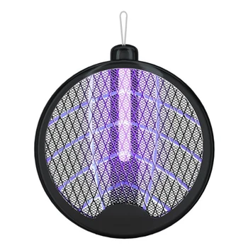 Электрическая Мухобойка от комаров 3000 В с лампой USB Перезаряжаемая Складная Летняя Мухобойка от насекомых