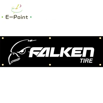 130 ГСМ 150D Полиэфирный материал Falken Tires Баннер 1,5 * 5 футов (45 * 150 см) Рекламный декоративный флаг гоночного автомобиля