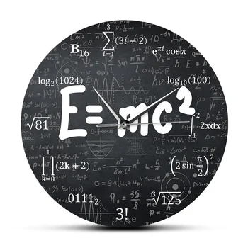 Теория относительности Математическая формула Настенные часы Ученый Подарок учителю физики Декор школьного класса