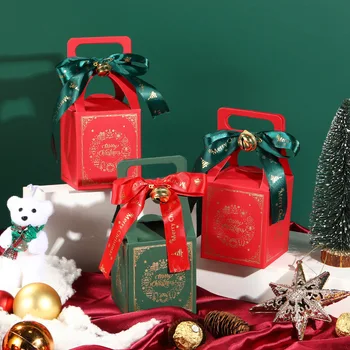Рождественские Подарочные Коробки 3D Goody Treat Boxes Xmas Cookie Eve Упаковочные Коробки Xmas Santa Snowman Boxes для Подарочной Упаковки в пользу вечеринки