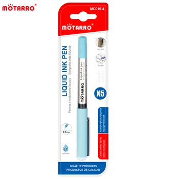 MOTARRO 1 шт. Жидкие гелевые ручки премиум-класса с синими чернилами 0,5 мм, ручка со средней точкой для ведения журнала, канцелярские принадлежности для роллеров
