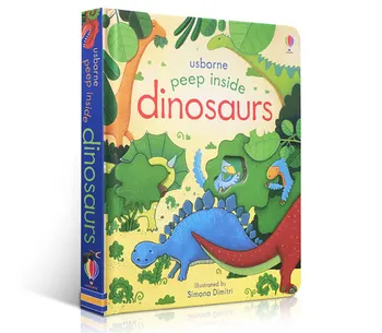 MiluMilu Загляни внутрь динозавров Научно-популярные Картонные книги для перелистывания
