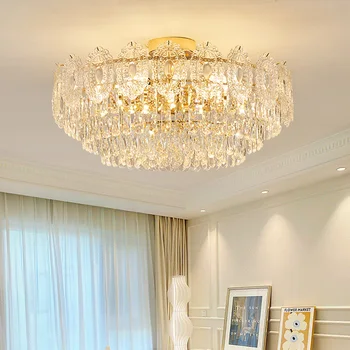 Люстра Nordic Salon для спальни, холла, роскошного украшения дома, Креативная Стеклянная люстра E14, Потолочный светильник для гостиной, для отдыха на вилле