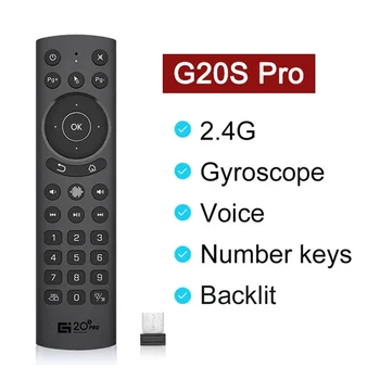 G20S PRO 2.4 G Беспроводная Воздушная Мышь С Подсветкой, 6 Осевой Гироскоп, ИК-Обучающий Умный Голосовой Пульт Дистанционного Управления Для H96 MAX Android TV BOX