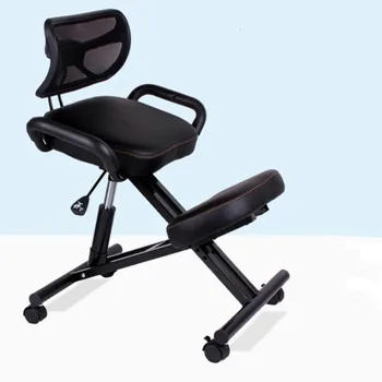 Стул для коленопреклонения IDM-1457, Спинка кресла для домашнего компьютера, Складывающиеся Стальные письменные кресла, поворотный подъемник, Эргономичное кресло