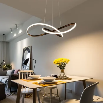 Подвесные светильники в скандинавском минимализме для гостиной Столовой спальни Регулируемые подвесные люстры Светильники для внутреннего освещения
