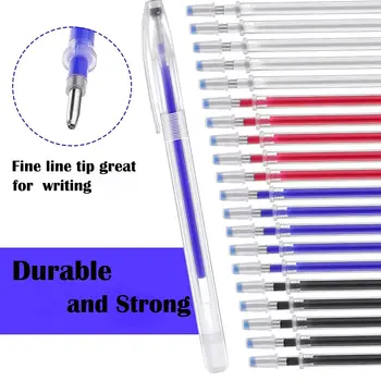 Термостирающиеся ручки Высокотемпературная исчезающая ручка Ручки для маркировки ткани с 20 сменными стираемыми ручками для кожи, ткани