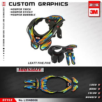 Виниловые наклейки с графикой кунг-фу, наклейки для мотокросса и эндуро, обертывания, облегающие Leatt Brace 5.5 2012 2013 2014 2015 2016 (Номер стиля. L55NB006)