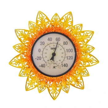 Привлекательный термометр в форме солнца, Надежное измерение температуры на наружной стене, Практичное Привлекательное украшение сада