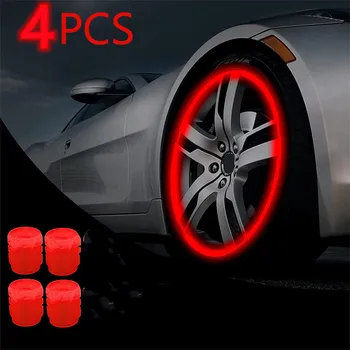 Светящиеся Колпачки клапанов Флуоресцентно-красный ночной светящийся автомобиль для Audi Cabriolet A6L A8L A4 Avant A4