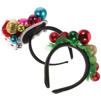 2 шт. Декоративные обручи для волос, Рождественские головные уборы, украшения для рождественской вечеринки (разные цвета)