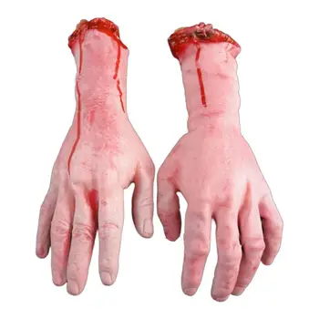 Страшные сломанные руки Страшная марля с кровью Жуткий реквизит для вечеринки ужасов на Хэллоуин Марля с кровью для вампирского макияжа