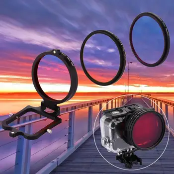 58 мм Желтый + Красный + Фиолетовый Фильтр для объектива для Дайвинга для GoPro HERO7 Черный/6 /5