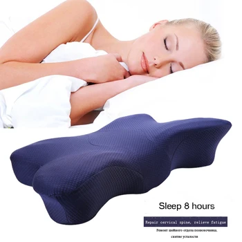Постельные принадлежности в форме бабочки, подушка из пены с эффектом памяти, ортопедическая подушка для шейки матки, медицинские подушки для сна с медленным отскоком